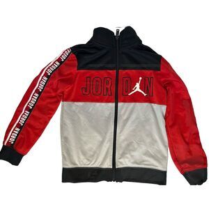 Air Jordan Jacket Boys T 5-6 Zip Up Track Basketball Jumpman Sports Fleece Retro